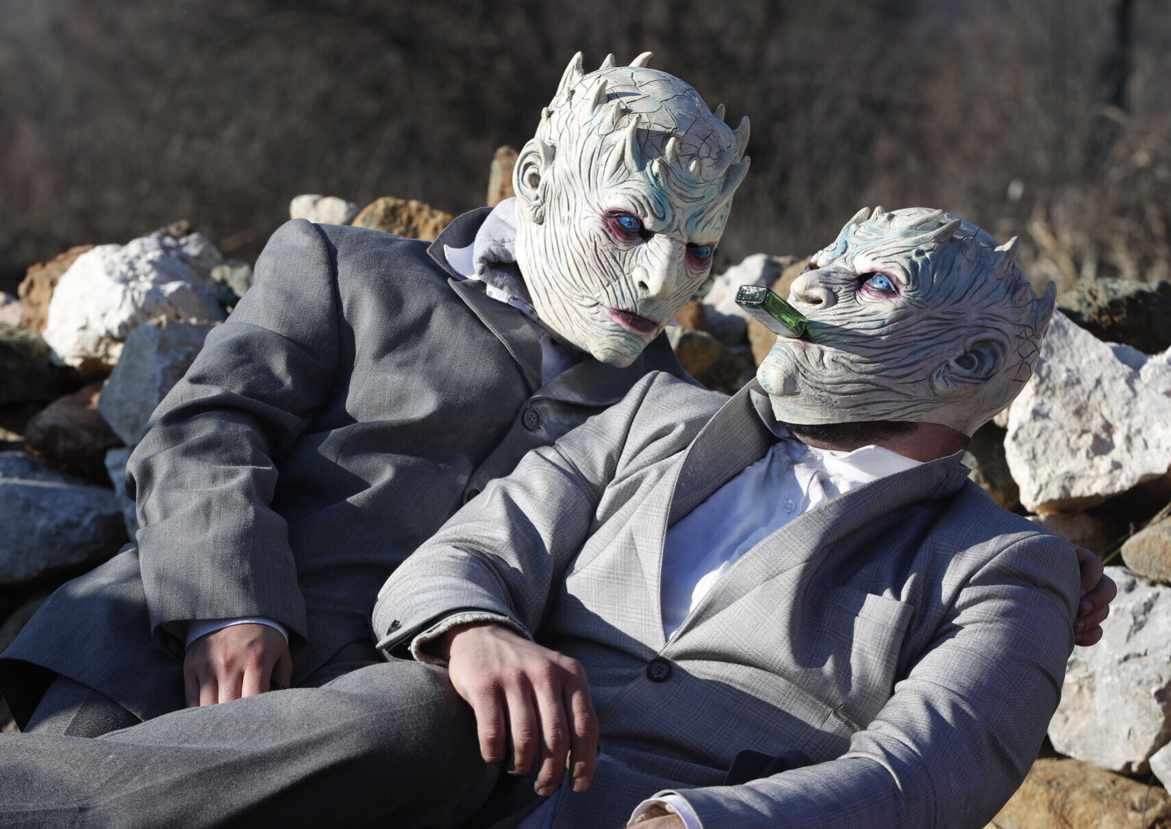 APTOPIX North Macedonia Vevcani Carnival